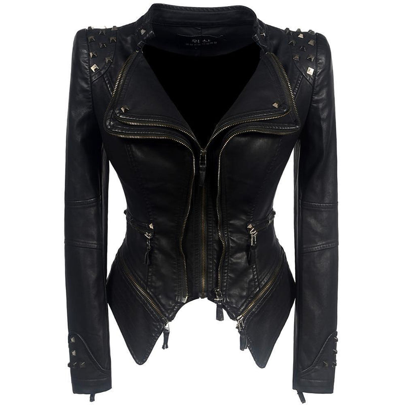 Women's Gothic Leather Jacket