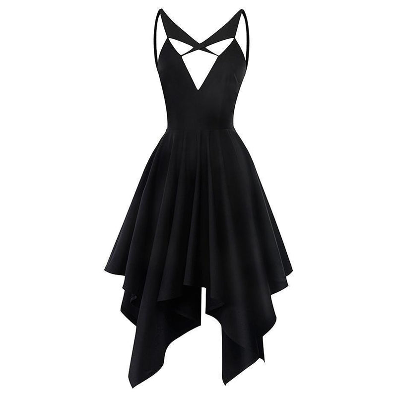 Marvelous Gothic Backless Mini-Dress