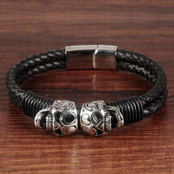 Braided Skull Bracelet