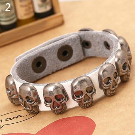 Leather Skull Bracelet