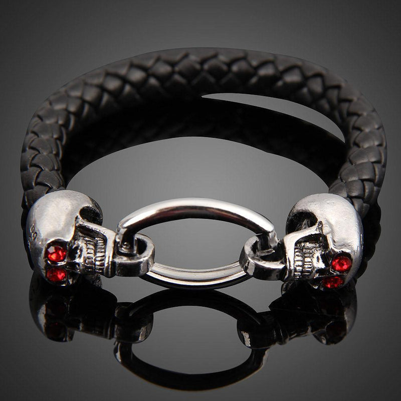 Rhinestone Skull Bracelet