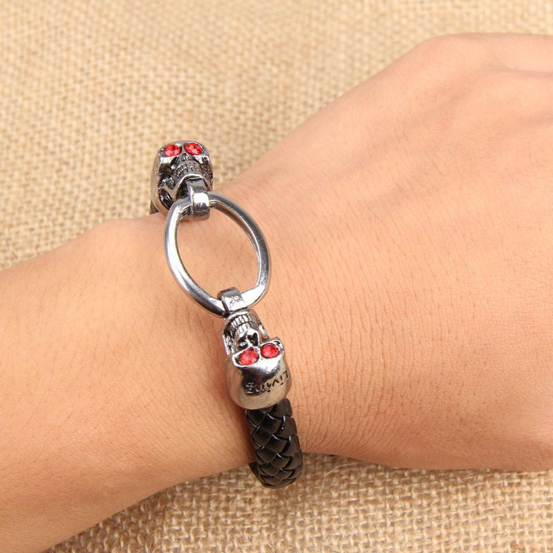 Rhinestone Skull Bracelet