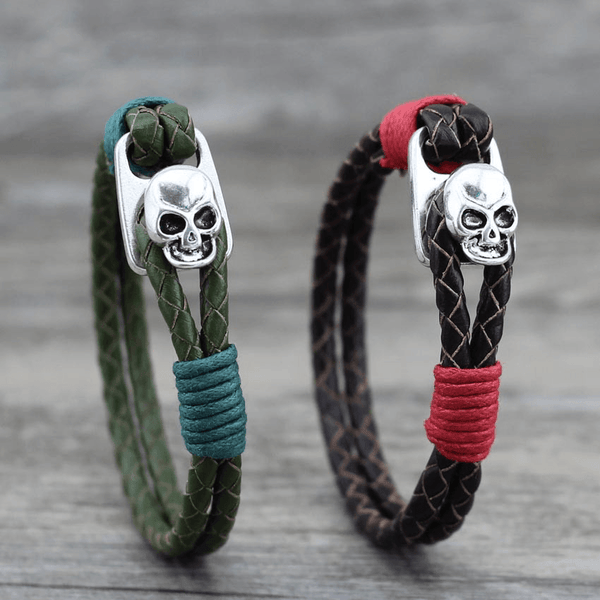 Skull Leather Bracelet